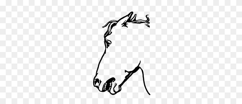 204x300 Horsehead Clip Art Download - Horse Head Clipart