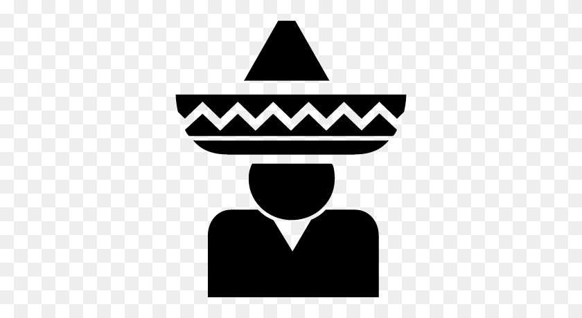 400x400 Horseman Of Mexico With Typical Mexican Hat Free Vectors, Logos - Mexican Hat PNG