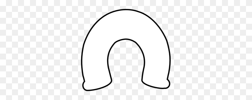 299x276 Horseshoe Clipart Outline - Horse Clipart Black And White