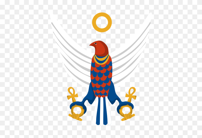 512x512 Horus Falcon God Illustration - Falcon PNG