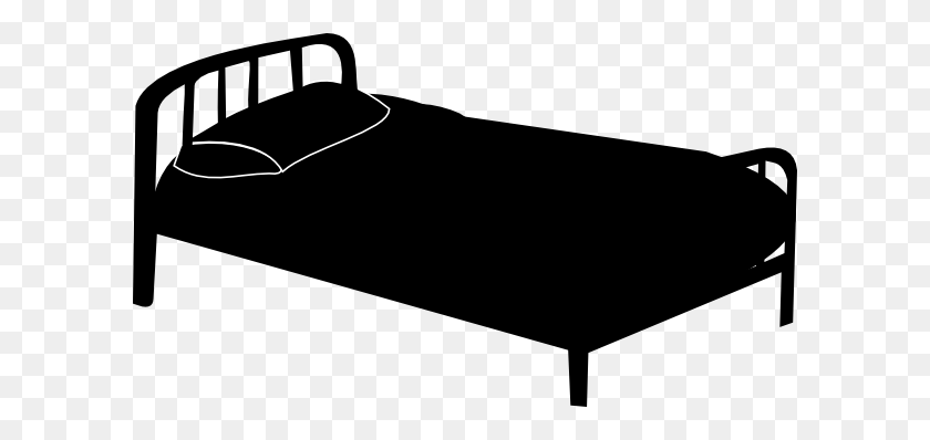 600x338 Hospital Bed Silhouette Clip Art - Bed PNG