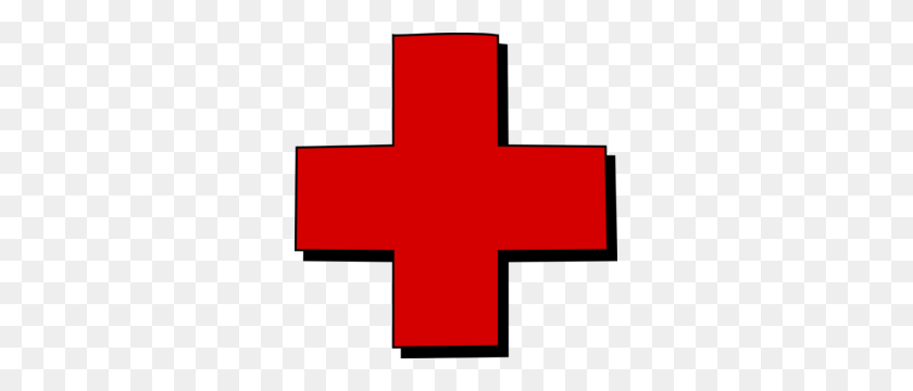 297x300 Hospital Cross Clipart With Red Sign On White Clip Art Vector - Emergency Room Clipart