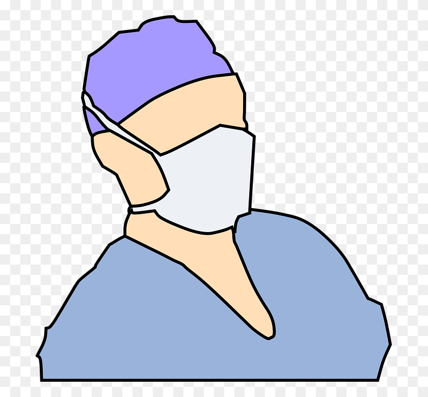 699x720 Hospital Mask Clipart - Hospital Patient Clipart