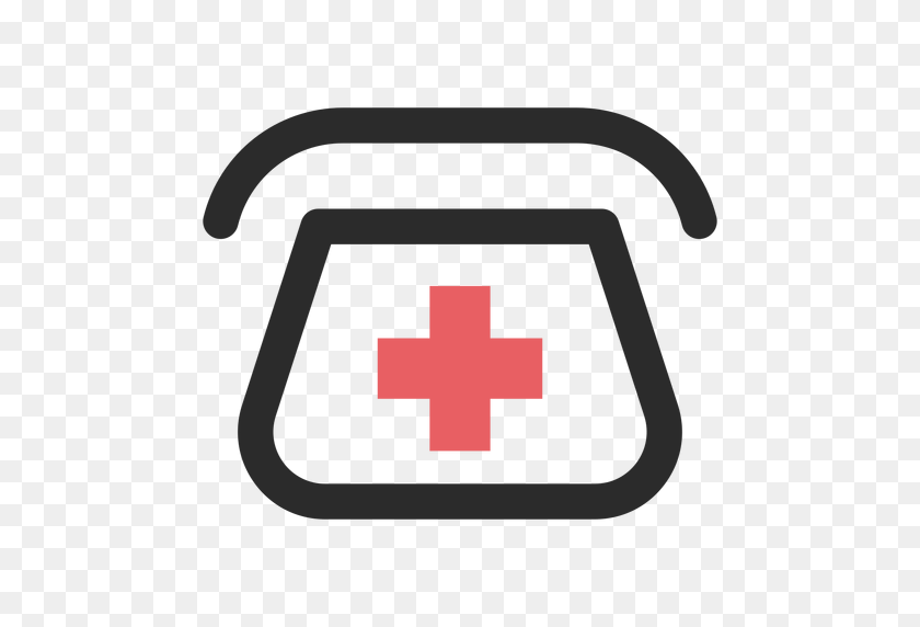 512x512 Hospital Phone Colored Stroke Icon - Hospital Icon PNG