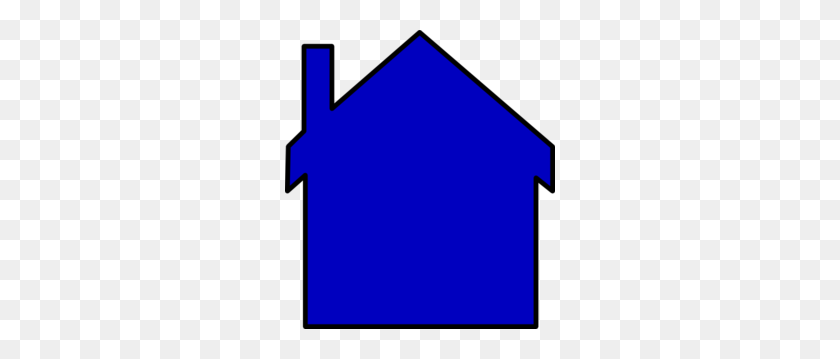 270x299 Hosue Clipart Blue - Outline Of House Clipart