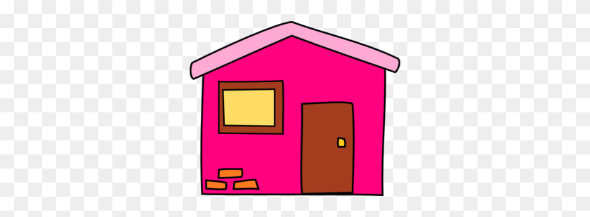300x249 Hosue Clipart Pink - Tiny House Clipart