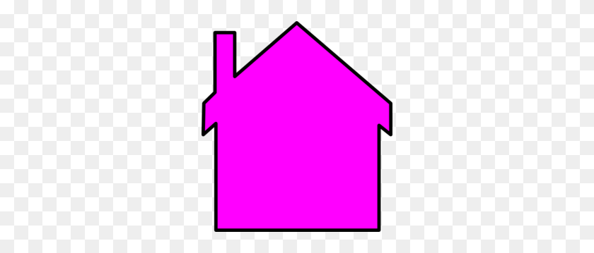 270x299 Hosue Clipart Pink - Дом Клипарт Контур