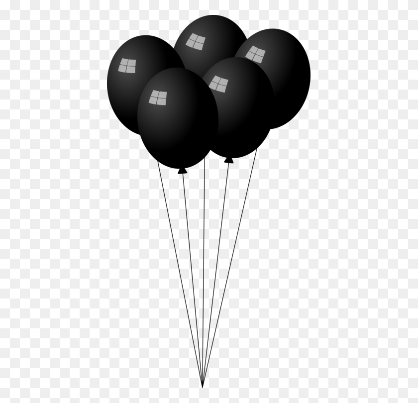 409x750 Скачать Воздушный Шар На День Рождения - Воздушный Шар Черно-Белый Клипарт
