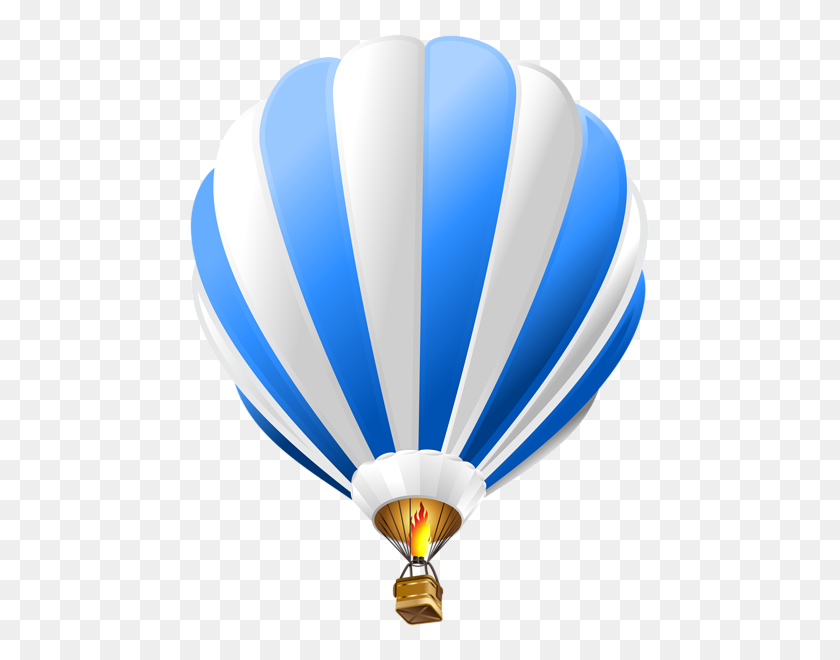 465x600 Hot Air Balloon Blue Transparent Png Clip Art Gallery - Clipart Air