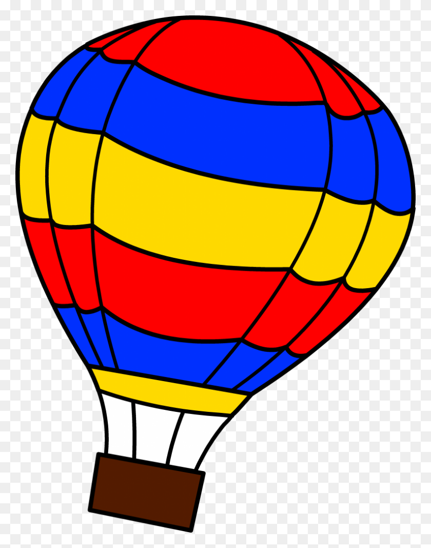 793x1024 Hot Air Balloon Clip Art - Parachute Clipart
