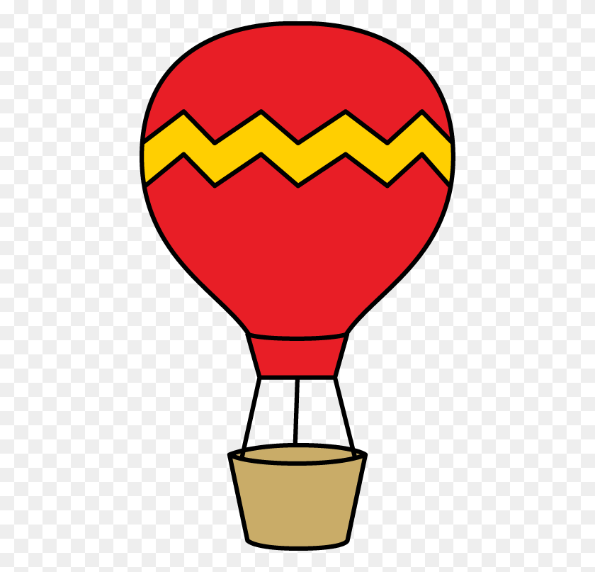 446x747 Hot Air Balloon Clip Art - Red Airplane Clipart