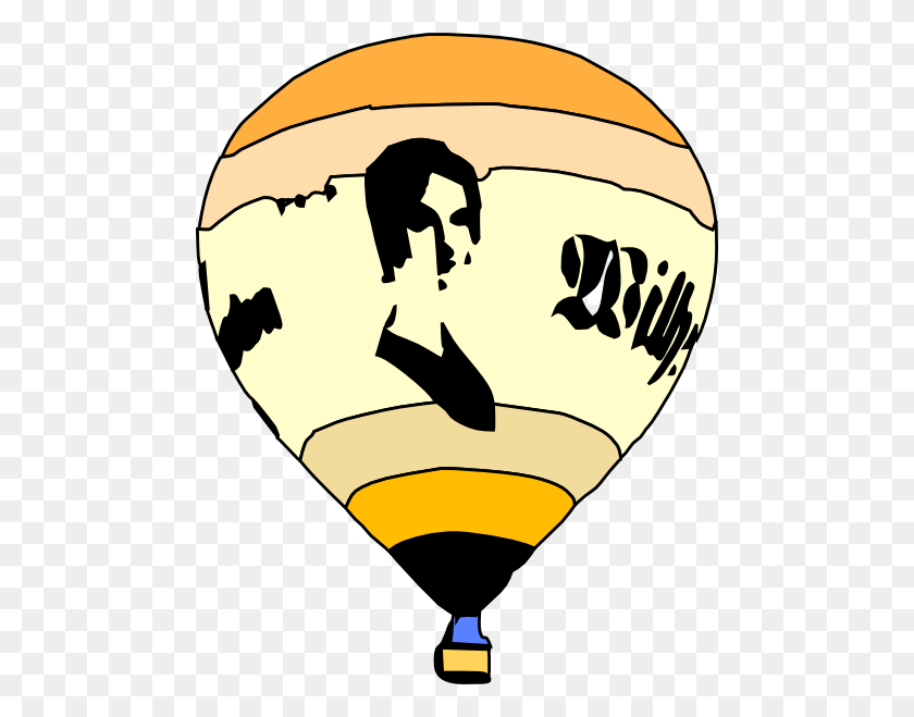 480x599 Hot Air Balloon Clip Art Free Vector - Vintage Hot Air Balloon Clipart