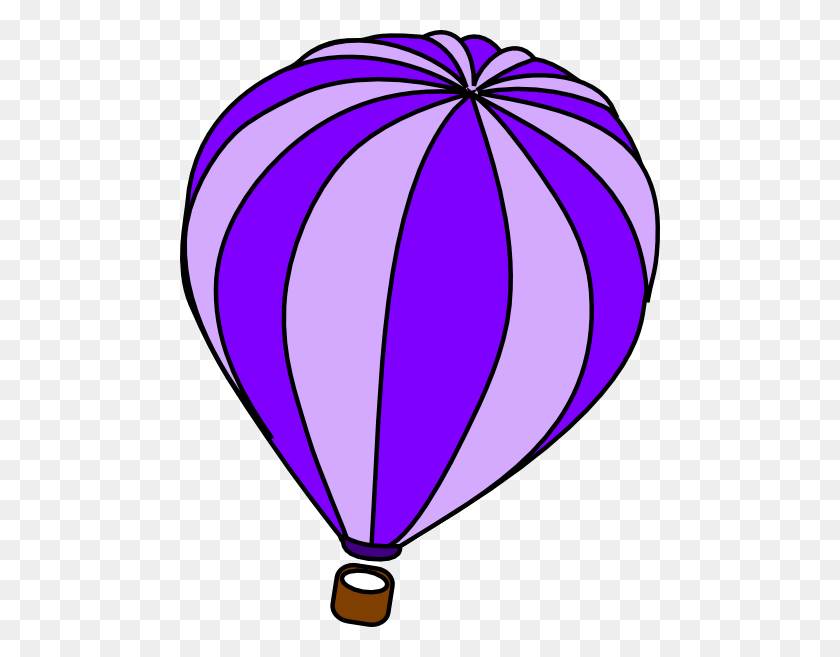 480x597 Hot Air Balloon Clipart Purple - Balloon Clipart Black And White