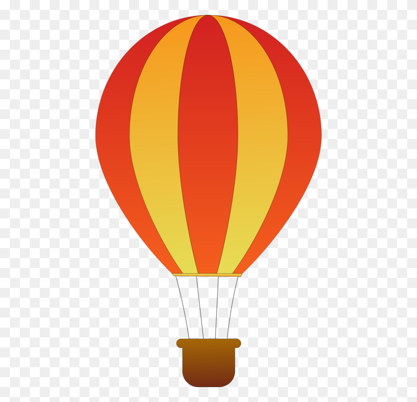 456x750 Hot Air Balloon Download Airship - Orange Balloon Clipart