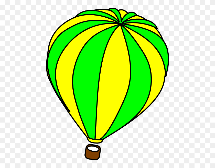 480x598 Hot Air Balloon Green Clip Art - Green Balloon Clipart