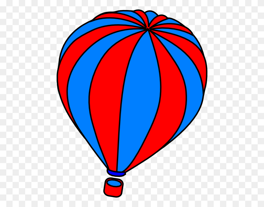 480x600 Hot Air Balloon Grey Png, Clip Art For Web - Red Balloon Clipart