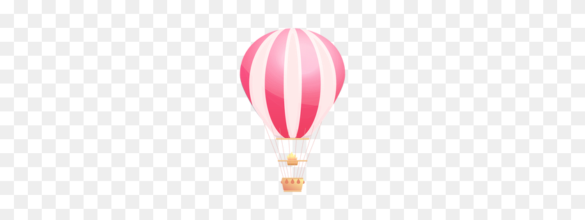 256x256 Hot Air Balloon Icon - Pink Balloon PNG