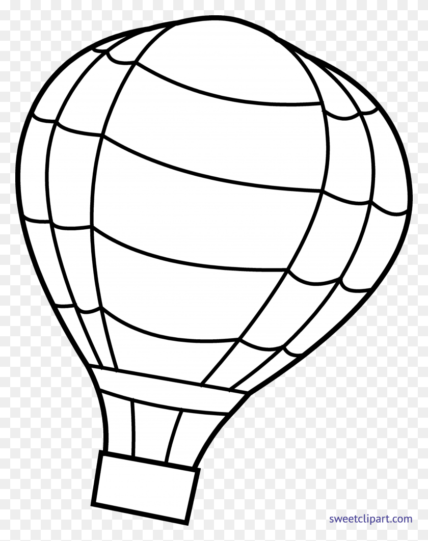 3583x4606 Hot Air Balloon Lineart Clip Art - Hot Air Balloon Clipart Black And White