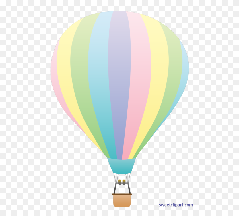 518x700 Hot Air Balloon Pastel Clip Art - Airplane Travel Clipart