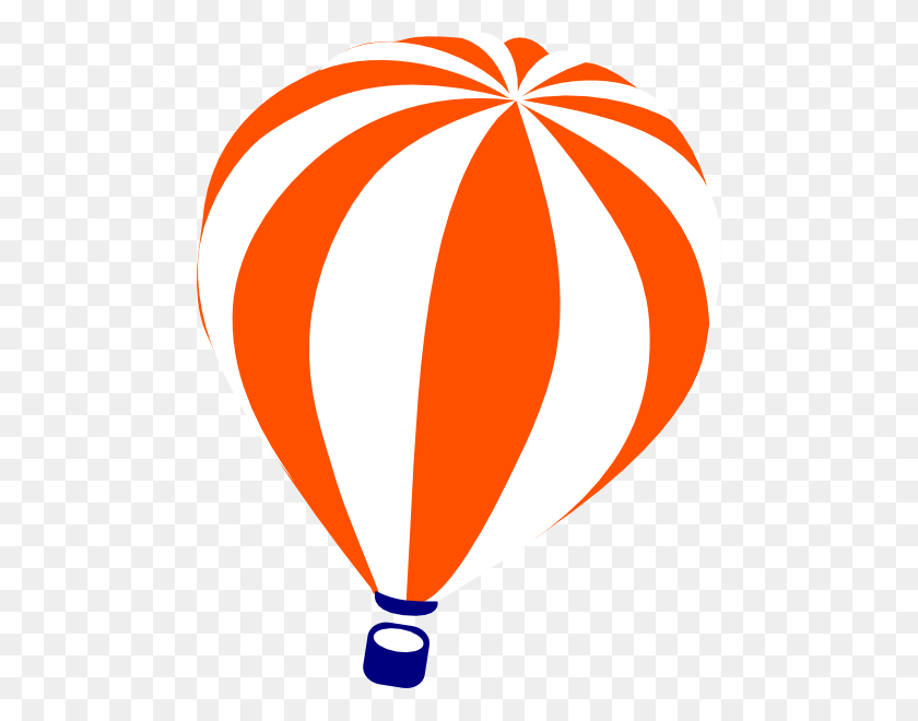 480x600 Hot Air Balloon Png, Clip Art For Web - Orange Balloon Clipart