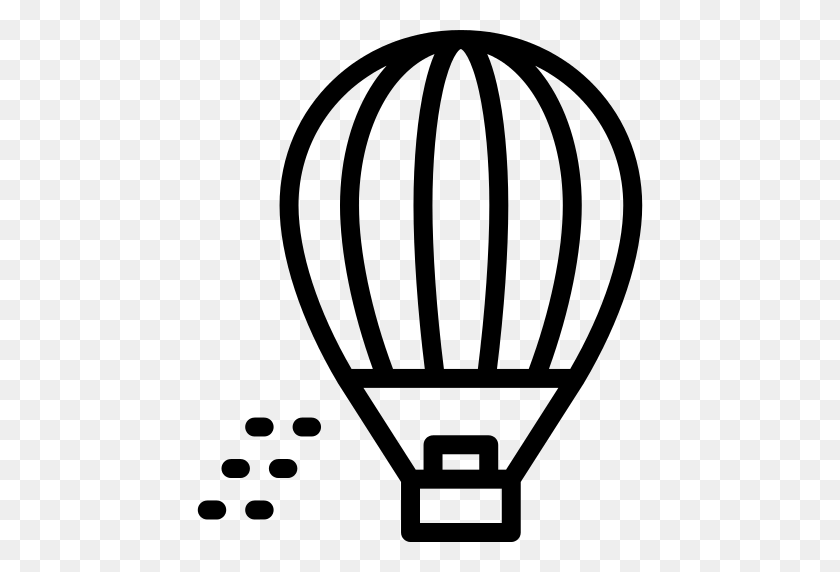 512x512 Hot Air Balloon Png Icon - Hot Air Balloon Clipart Black And White