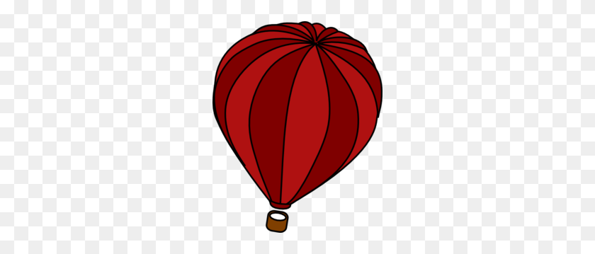 240x299 Hot Air Balloon Red Clip Art - Red Balloon Clipart