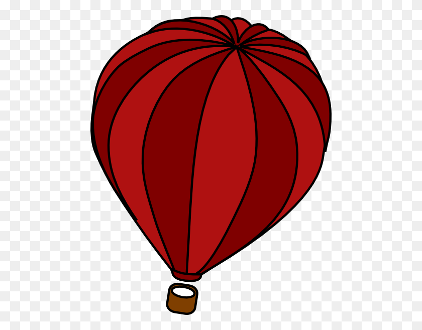 480x597 Hot Air Balloon Red Clip Art - Hot Air Balloon Clip Art