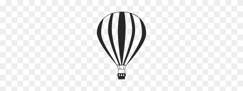 256x256 Hot Air Balloon Simple Illustration - Hot Air Balloon Clipart Black And White