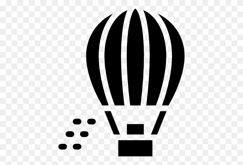 512x512 Hot Air Balloon, Transportation, Flight, Transport Icon - Hot Air Balloon Clipart Black And White
