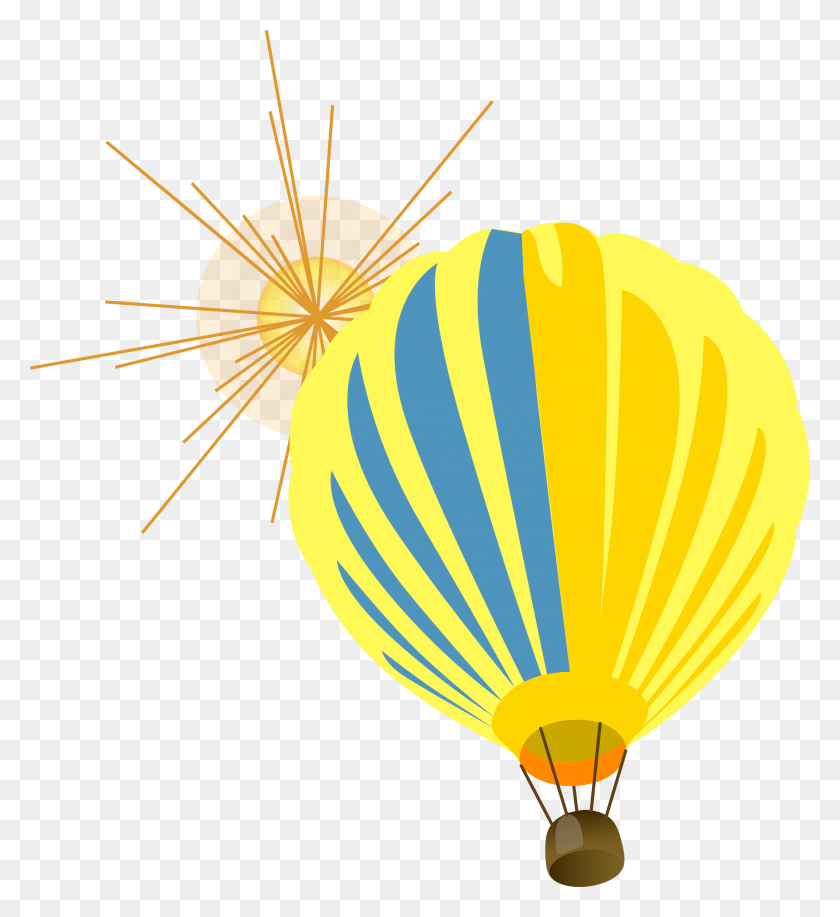 2183x2400 Hot Air Balloon Yellow Vector Clipart Image - Free Hot Air Balloon Clip Art