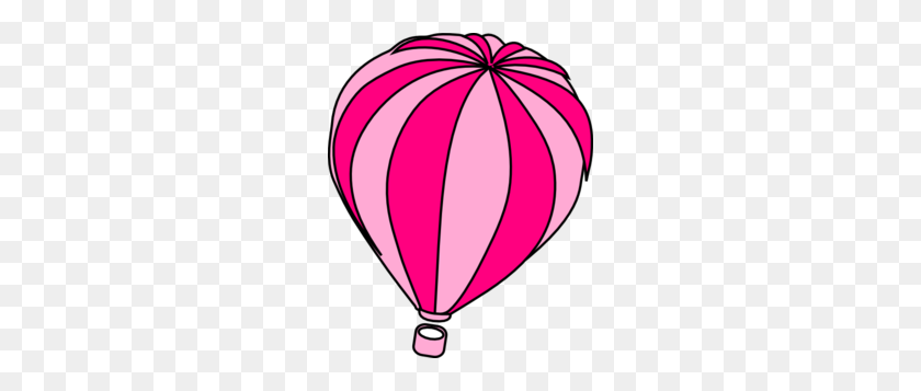 242x297 Hot Air Balloons In The Sky Clipart - Pink Balloon PNG