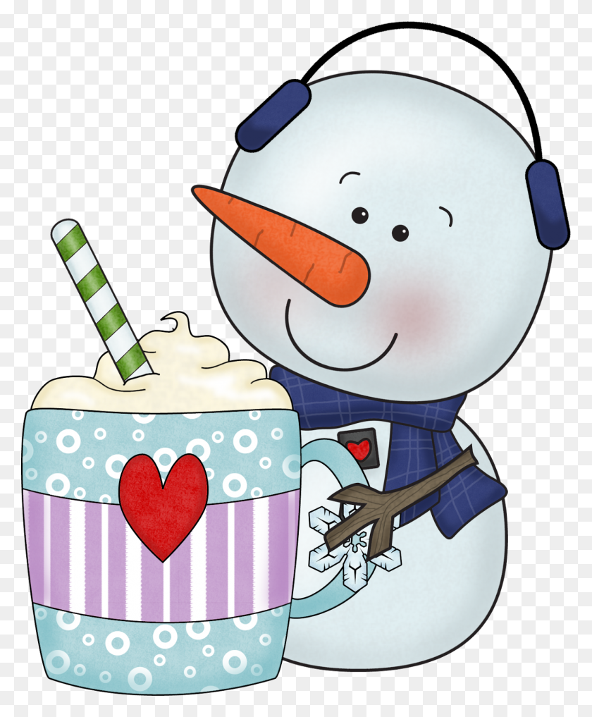 1303x1600 Hot Chocolate Clipart Cute - Cute Snowman Clipart