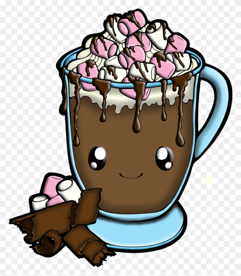 831x962 Hot Chocolate With Whipped Cream Clip Art, Hot Chocolate - Hot Cocoa Clipart