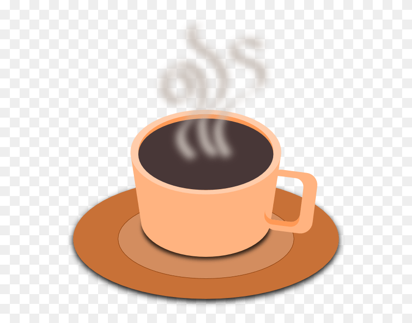 570x599 Hot Cup Of Coffee Clipart - Icee Clipart