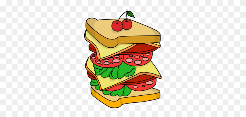 265x340 Hot Dog Bun Hamburger Download - Ham Sandwich Clipart