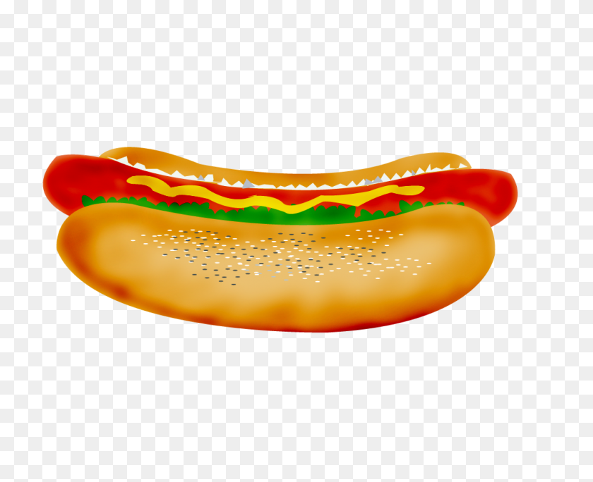 1000x800 Hot Dog Clip Art Free Clipart Image - Hamburger Clipart