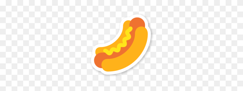256x256 Hot Dog Clipart Only - Hot Dog Clipart PNG