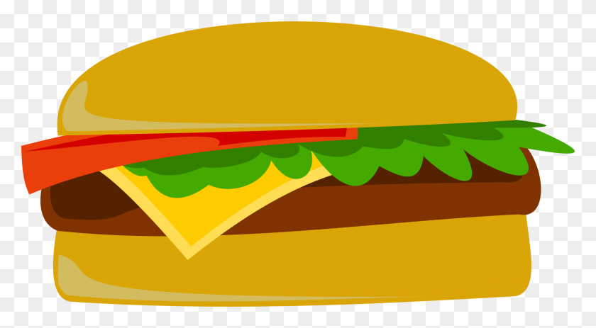 2400x1241 Hot Dog Clipart Plain Hamburger - Weiner Dog Clip Art
