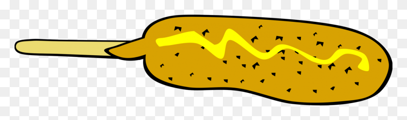 1407x340 Hot Dog French Fries Hamburger Corn Dog - Hot Dog Clipart PNG