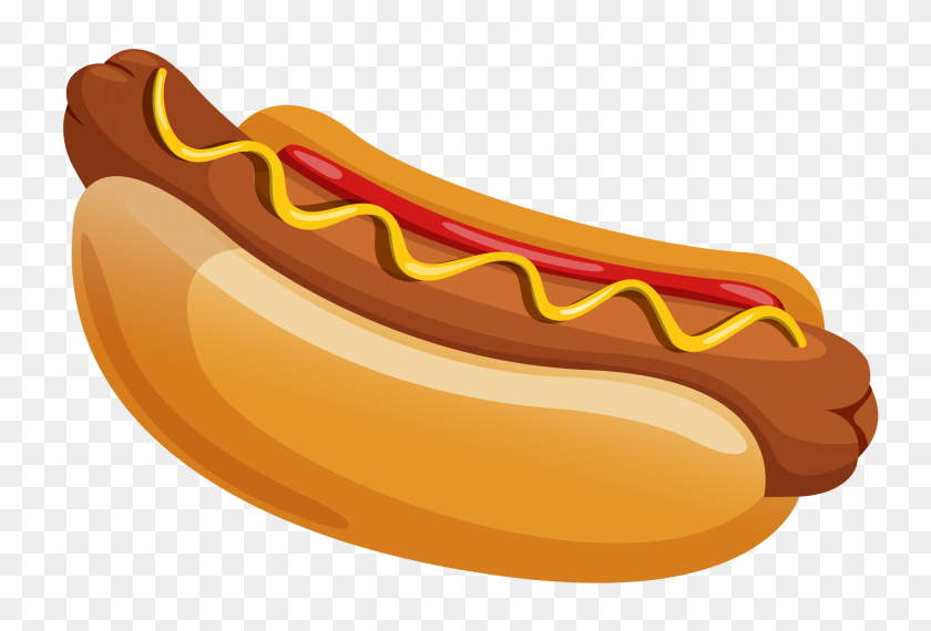 2132x1396 Hot Dog With Mustard Png - Mustard Clipart