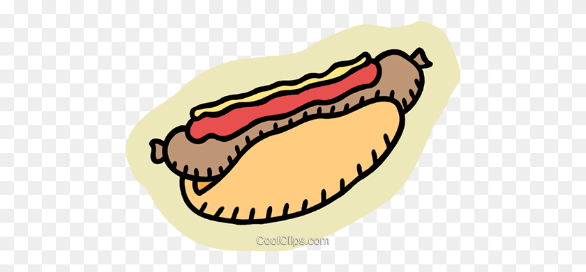 480x331 Hot Dogfrankfurter Royalty Free Vector Clip Art Illustration - Hot Dog Clip Art Free