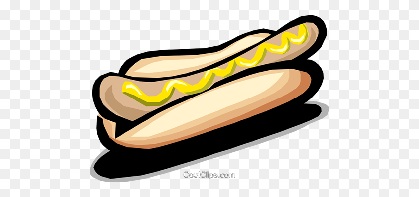 480x336 Hot Dogfrankfurter Royalty Free Vector Clip Art Illustration - Hotdogs Clipart