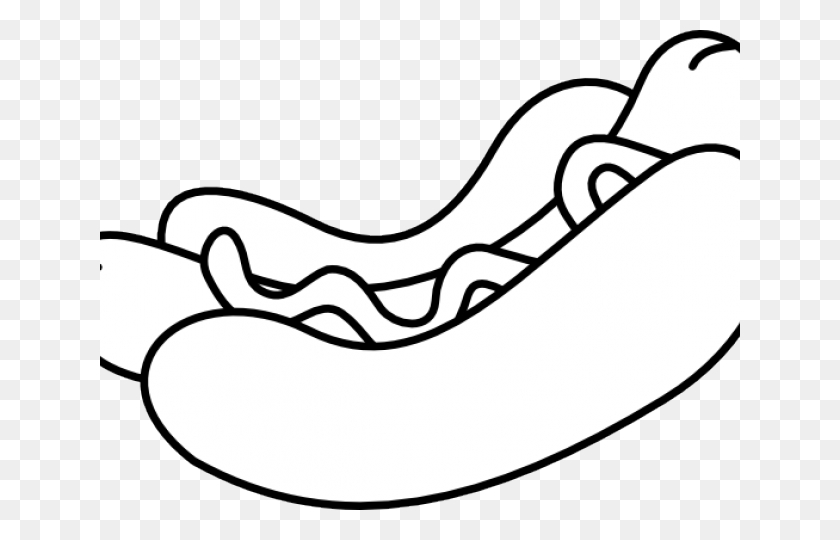 640x480 Hot Dogs Clipart Black And White - Hot Clipart Black And White