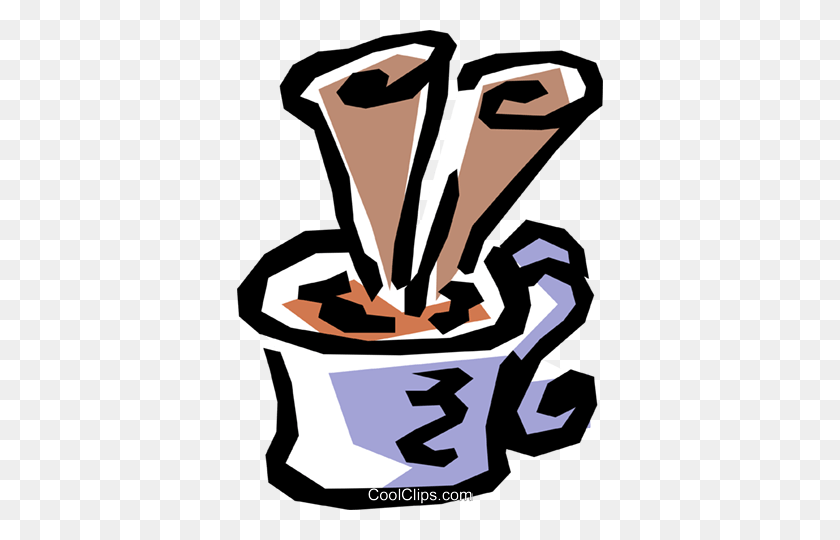 366x480 Hot Drink Royalty Free Vector Clip Art Illustration - Hot Coffee Clipart