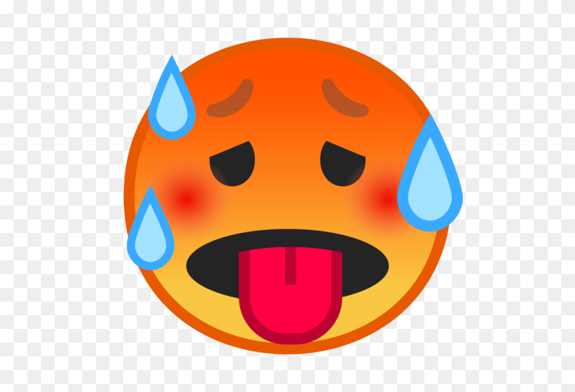 512x512 Cara Caliente Emoji - Emoji Enfermo Png