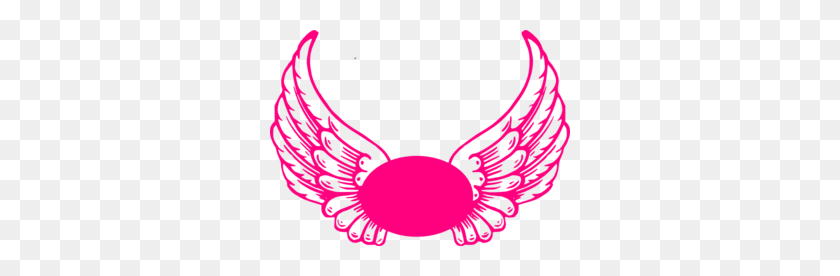 300x216 Ярко-Розовые Крылья Ангела-Хранителя Картинки - Горячие Крылья Клипарт