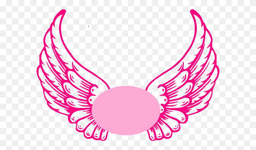 600x432 Ярко-Светло-Розовые Крылья Ангела-Хранителя Картинки - Молящийся Ангел Клипарт