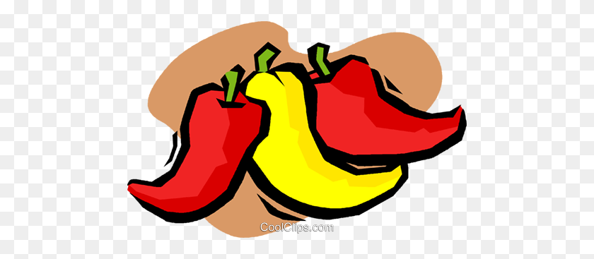 480x307 Hot Peppers Royalty Free Vector Clip Art Illustration - Red Pepper Clipart