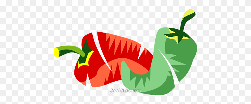 480x288 Hot Peppers Royalty Free Vector Clipart Ilustración - Imágenes Prediseñadas De Hot Pepper