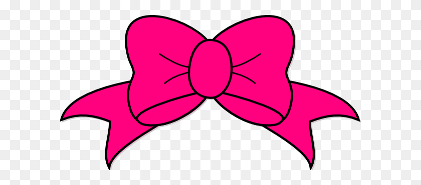 600x310 Hot Pink Bow Png, Clip Art For Web - Red Bow PNG